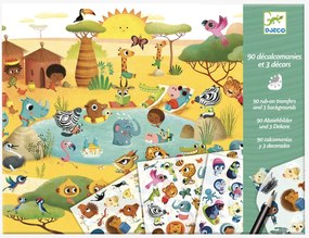 Decalques e decorações da savana, deserto, Polo Norte, da DJECO verde medio liso com motivo