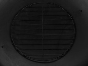 Lareira redonda em aço preto SEMPU Beliani