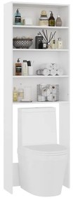 Armário para máquina de lavar roupa 64x24x190 cm branco