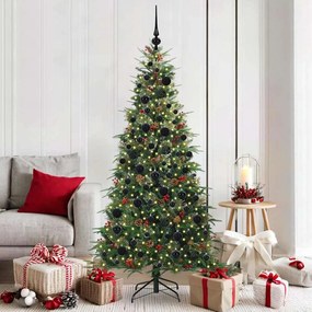 vidaXL Árvore de Natal Articulada Artificial Verde 180 cm PE e PVC