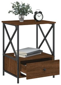 Mesa cabeceira 50x41x65 cm derivados madeira carvalho castanho