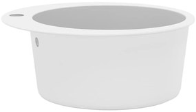 Lava-louça com 1 cuba redonda granito branco