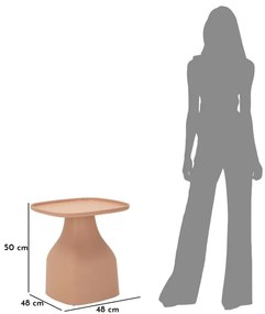 MESA DE APOIO GEA 48X48X50 CM ROSA