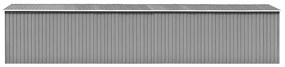 Abrigo de jardim 257x990x181 cm aço galvanizado cinzento