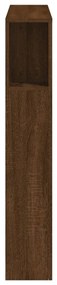 Cabeceira c/ LEDs 100x18,5x103,5 cm carvalho castanho