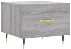 Mesas de centro 2 pcs 50x50x40 cm madeira proc. sonoma cinza