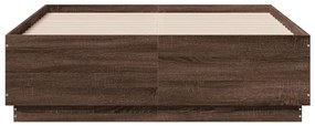 Estrutura de cama 120x190cm derivados madeira carvalho castanho