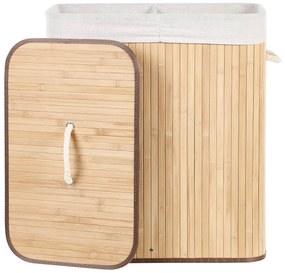 Cesto em madeira de bambu clara 60 cm KANDY Beliani