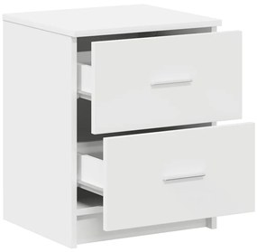 Mesas de cabeceira 2 pcs com 2 gavetas 40x36x50 cm branco