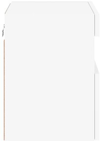 Móveis de parede p/ TV com luzes LED 2 pcs 40x30x40 cm branco