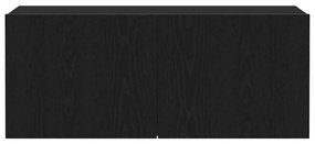 Gabinete de TV vidaXL Preto Carvalho 100x30x41 cm Madeira de Engenhari