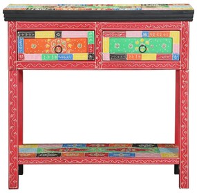 Mesa de Consola vidaXL com Gavetas Multicolorida em Madeira Engenharia