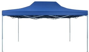 Tenda dobrável profissional para festas 3x4 m aço azul