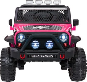 Jipe elétrico para Crianças 12V Jeep BEAST 4x4, Rodas de espuma EVA, Assento Couro ecológico Rosa