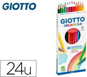 Lapices de Colores Giotto Colors 3.0 Caixa de 24 Colores Mina 3 mm