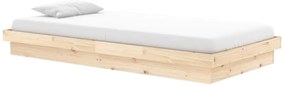 Estrutura de cama 90x200 cm madeira maciça