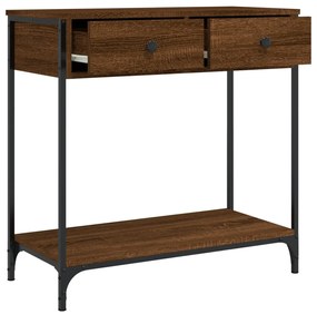 Mesa consola 75x34,5x75 cm derivados madeira carvalho castanho