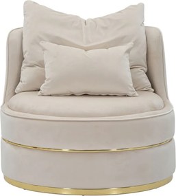 POLTRONA PARIS SPACE CREME/DOURADO Ø 84X72 CM