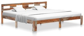 Estrutura de cama sem colchão 200x200 cm madeira maciça
