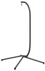 Cadeira forma de ovo suspensa com suporte aço antracite