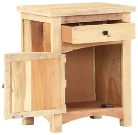 Mesa de cabeceira 40x30x50 cm madeira recuperada maciça