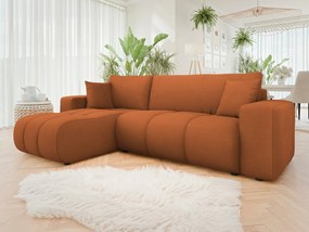 Sofá de canto Comfivo Laurus, Cama com arrumação, 244x145x82cm, 88.5 kg, Pernas: Plástico
