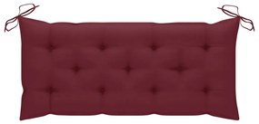 Banco de jardim dobrável com almofadão 118 cm bambu