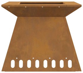 Fogueira vidaXL 48x48x40 cm em Aço Envelhecido
