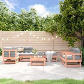 vidaXL 8 pcs conjunto lounge de jardim madeira de douglas maciça