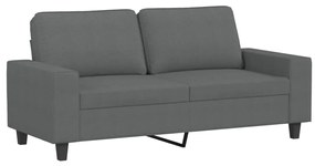 3 pcs conjunto de sofás tecido cinzento-escuro