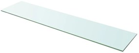 vidaXL Prateleira de vidro 110x25 cm transparente