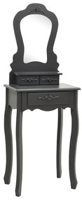 Conj. toucador com banco 50x59x136 cm madeira paulownia cinza