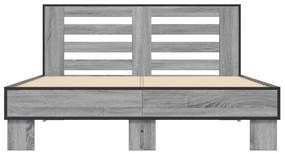 Estrutura de cama 135x190 cm derivados de madeira/metal