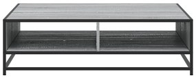 Mesa de centro derivados de madeira e metal cinzento sonoma