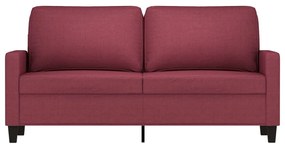 Sofá de 2 lugares tecido 140 cm vermelho tinto