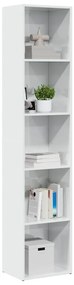 Estante 40x30x189 cm derivados de madeira branco brilhante
