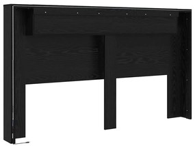 Cabeceira com Armário Carvalho preto 180 x 17 x 104.5 cm