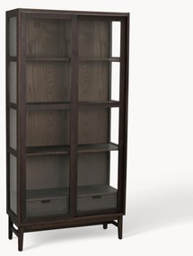 Vitrine em madeira de carvalho com portas de correr Hazelton