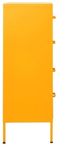 Cómoda/aparador com gavetas aço 80x35x101,5 cm amarelo mostarda