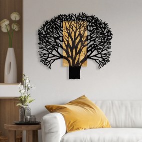 Acessório Decorativo de Parede Tree 1 – Nogueira e Preto – 93 x 3 x 86