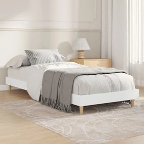 vidaXL Estrutura de cama 75x190 cm derivados de madeira branco
