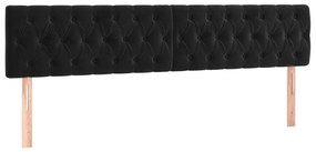 Estrutura de cama sem colchão 120x190 cm Veludo preto