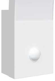 Candeeiro parede LED exterior c/ sensor alumínio fundido branco