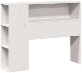 Cabeceira com arrumação 100 cm madeira de pinho maciça branco