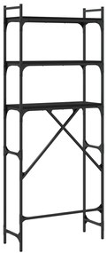 Estante p/ máquina de lavar 67x25x163 cm deriv. madeira preto