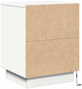 Mesa de Cabeceira com Luzes LED Brancas 39x34,5x50 cm