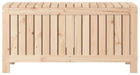 Baú de Arrumação para Jardim - Pinho Maciço Natural - 108x42,5x54 cm