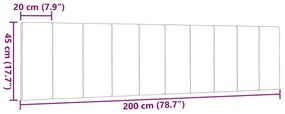 Almofadão de cabeceira 200 cm tecido creme