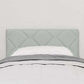 Cabeceira Cinza Claro com Design de Diamante da – 80cm de Veludo