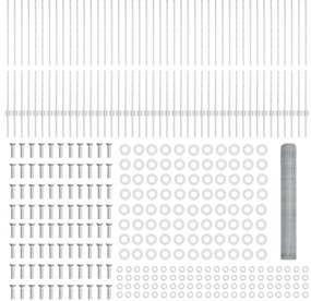 Postes de Cerca vidaXL 22 pcs U-Channel 120 cm Aço Galvanizado